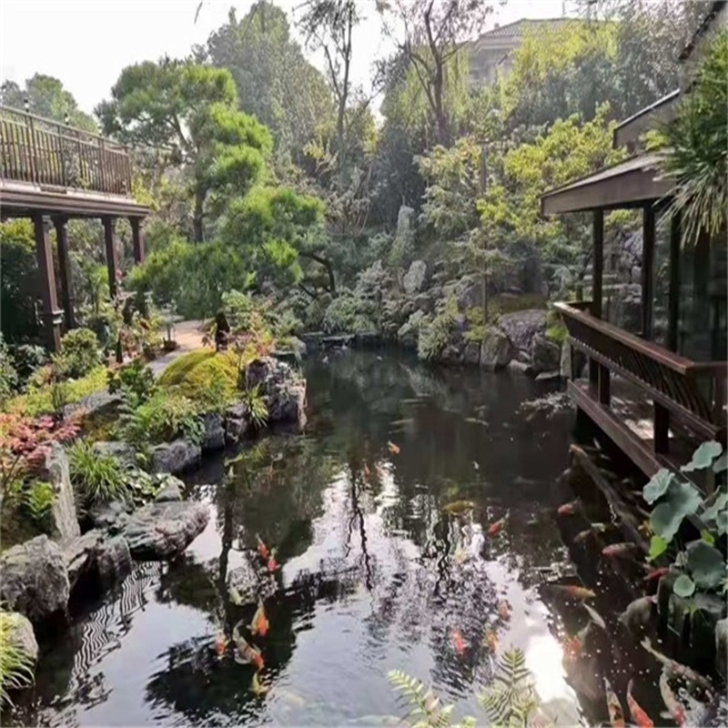 蓝田庭院假山鱼池样式