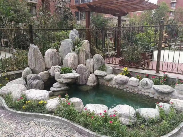 蓝田家庭庭院水景设计